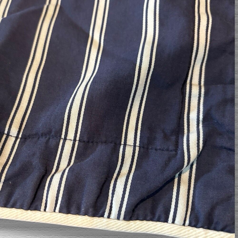 RALPH LAUREN STANDARD SHAM BARRYMORE BLUE/ WHITE STRIPE